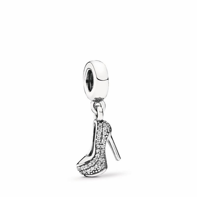 Pandora Sparkling Stiletto Dangle Charm - Sterling Silver/Cubic Zirconia - Canada | SK3761VC